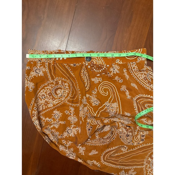 Zara set - tank & pants bandana print. L top, XL pants‎ Brown Pockets Cupro - Picture 10 of 16